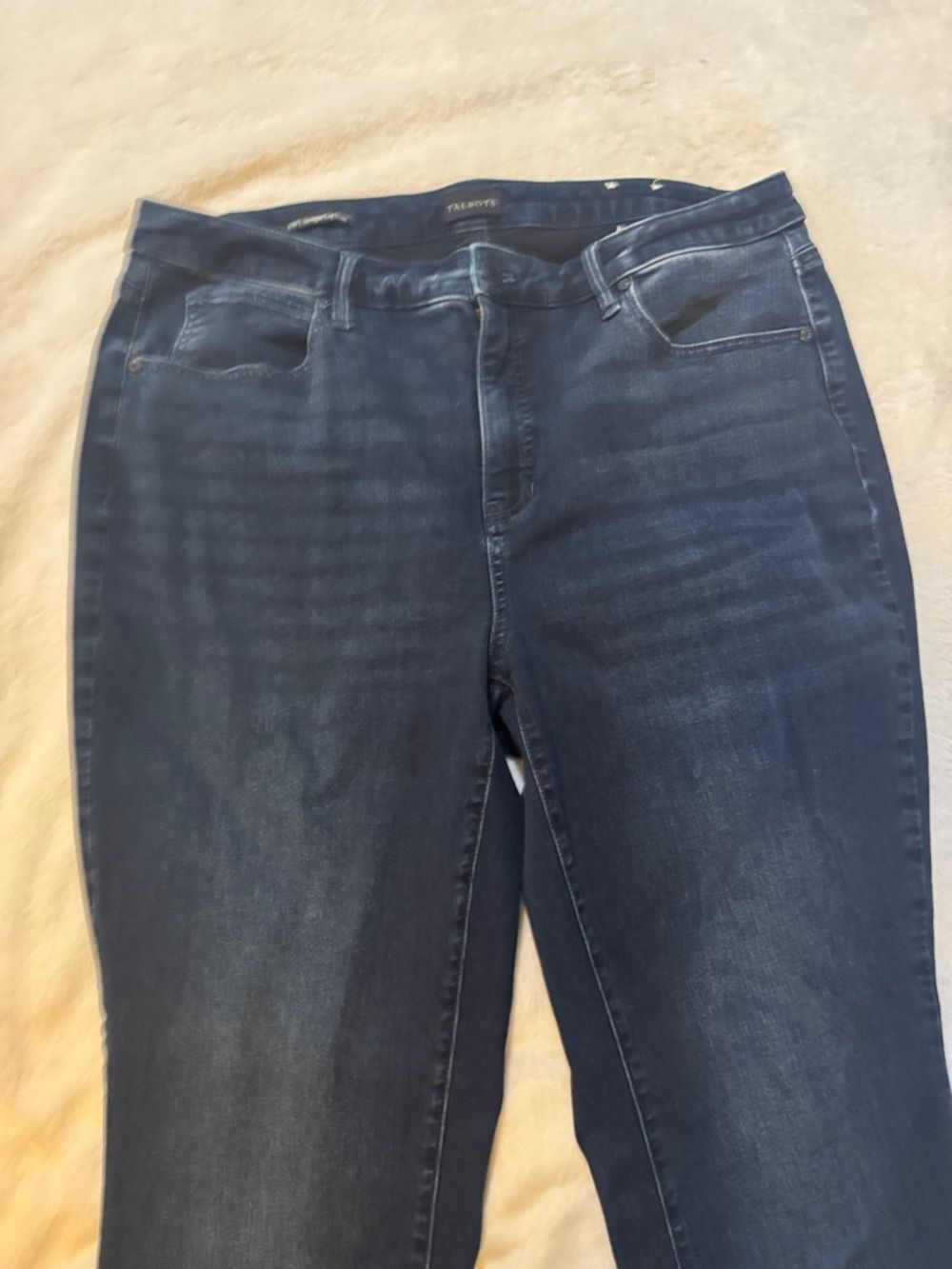 Talbots Dark Blue Women's Straight-Leg Stretch Jeans Size 16W - Picture 2 of 11